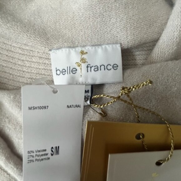 NWT Made in Italy Belle France Old Money Style Pullover Poncho Sweater Cardigan - Picture 10 of 12